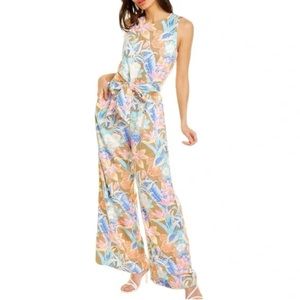 J McLaughlin Rebekka Wide Leg Floral Jumpsuit Size L